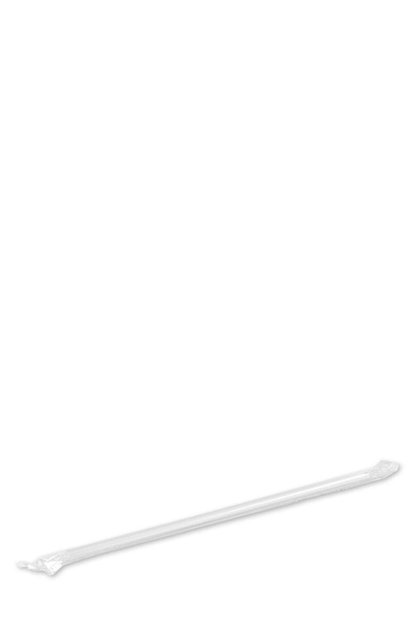 Jumbo Straw 10.25" Clear Wrapped (7200 Pack)